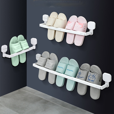浴室拖鞋架免打孔卫生间厕所门后墙上沥水壁挂置物架鞋子收纳神器