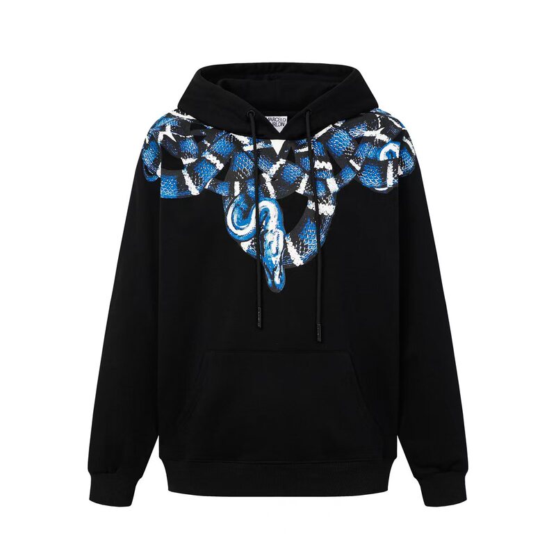 Authentic Marcelo Burlon Mb Snake Hooded Sweatshirt Jacket for Men and Women, Same Style Autumn and Winter Hoodie Jacket Authentic Marcelo Burlon Mb Snake Hooded Sweatshirt Jacket for Men and Women, Same Style Autumn and Winter Hoodie Jacket