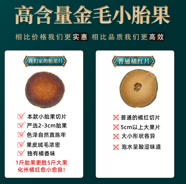 【鲜觉美】正宗化州十年橘红果切片100g