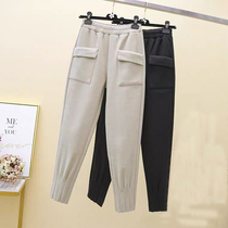 Martin Boots Pants Women Hairy Casual Pants 90% Autumn Winter High Waist Display Slim Turnip Pants Smoke Tubes Pants Kharen Pants Women