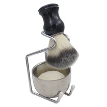 Soft hair shaving brush shaving soap shaving cream cleaning brush foaming brush beard brush stainless steel bowl haircut shaving set