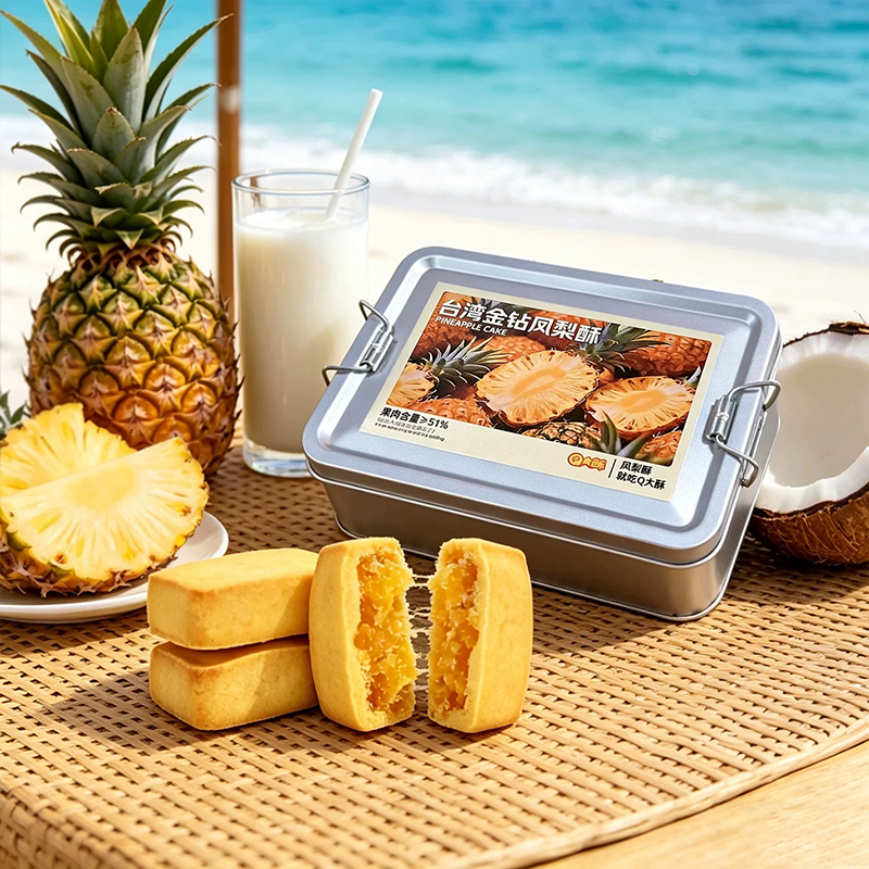【≥51%凤梨果肉含量】【台湾师傅手艺】凤梨酥铁盒装早餐代糕点