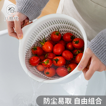 Eighties double-layer hollow fruit basin fruit drainage basket home large fruit basket creative kitchen vegetable basket