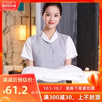 After cleaning overalls womens short-sleeved hotel rooms cleaners clothing property floors aunts cleaning clothes summer clothes