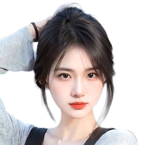 High-ceiling wig piece for women fluffy artifact on top of head to increase hair volume natural and thin covering white hair real hair bangs replacement piece