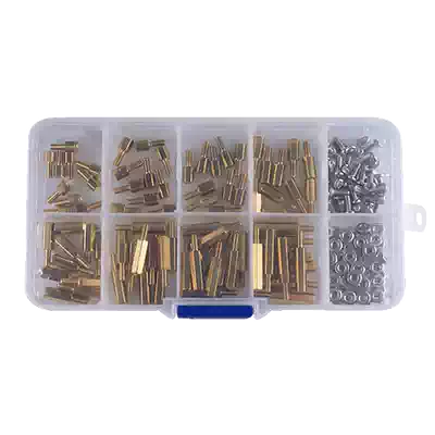 Hexagon copper post single pass copper stud main shell motherboard screw single head hexagon copper column nut screw plastic box set