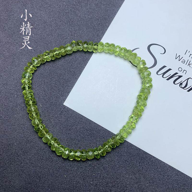 ペリドットビーズを使用した高級ペリドットブレスレット、天然ペリドット