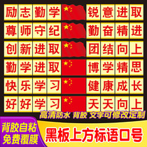 School Classroom Motivashi Slogan Blackboard big word post Primary school class Placement Waterproof Wall Paste Painting Training Coaching Class