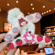 Plush cute clown back of the head hair grab clip cartoon hair hairclip female hair card shark clip plate hair scratch headgear