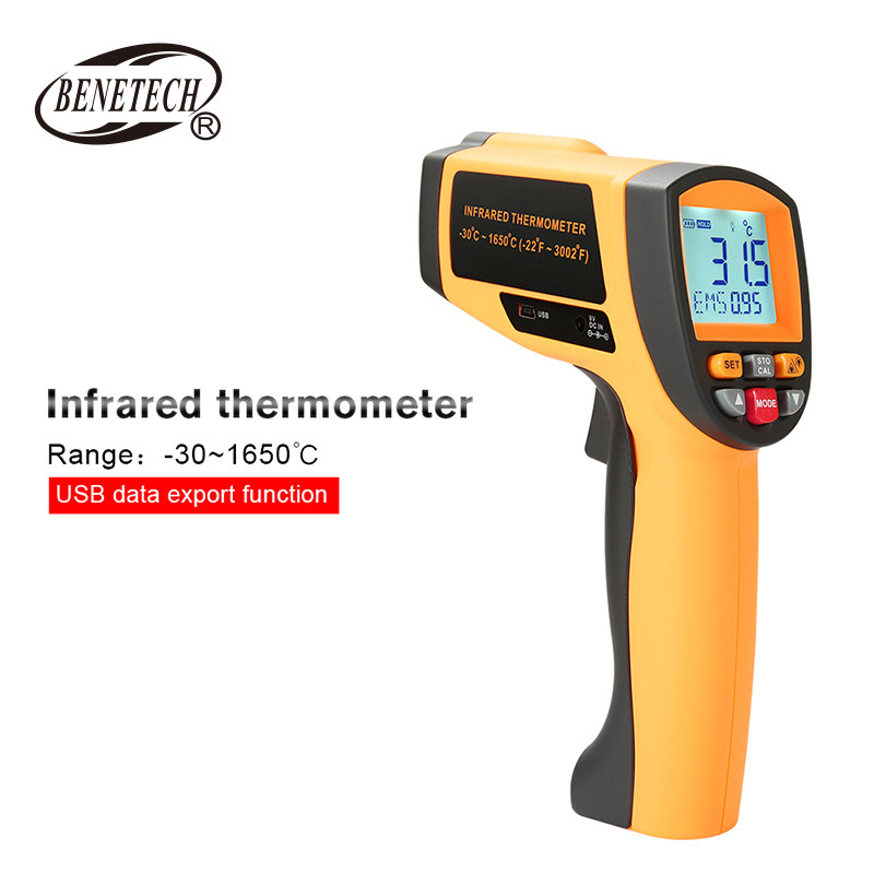Biaozhi GM1651 high temperature series industrial grade infrared thermometer handheld temperature gun steel forging metal smelting