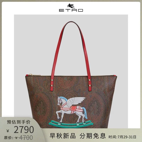 [Мгновенный интерес -free] etro/ai chuo/2020 Осень и зима новые модели/дамы Pisri Pegal Horse Corse Print Sagn