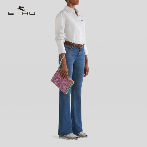 Etro/Ai Chuo/2022 Весна и лето Новая модель/Леди Пейсли Цветовой Блок Сумка для хранения