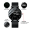 C069 Black Case and Black Faced Steel Band - Glow in the Night Style Leather Watch Band+Demolition Tool+Lifetime Warranty