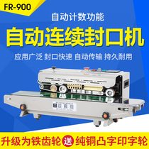 Sub-pen FR-900 continuous sealing machine with Count emergency stop switch sealing machine Film Aluminum foil Kraft paper bag food plastic tea bag quick packing and sealing machine mask sealing machine