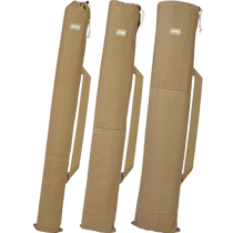 Gold fishing hook fishing umbrella bag canvas fishing gear bag fishing rod bag fish bag fishing rod storage bag wear-resistant thickened fishing gear accessories