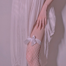 Little dirty woman lolita sexy long tube white silk stockings jk bow knee fishnet stockings beautiful leg fun temptation cos