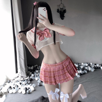 Little dirty woman sexy perspective sweet bow Japanese JK sailor student uniform seduction suit cos underwear