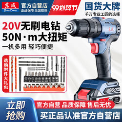 Dongcheng Brushless Lithium Electric Drill 20V Household Multifunctional Hand Drill Screwdriver Impact Drill to Dongcheng Dcjz2050