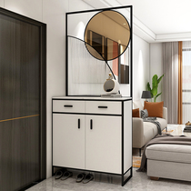 Light luxury entrance living room partition Changhong glass screen decorative cabinet simple and modern entry porch cabinet shoe cabinet integration