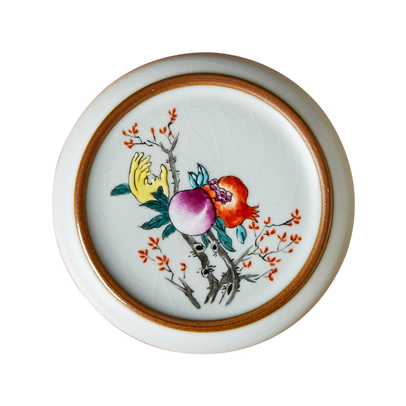 Shot incarnate your up hand - made sanduo lid saucer jingdezhen ceramic kung fu tea set fittings can have a cup of Joe
