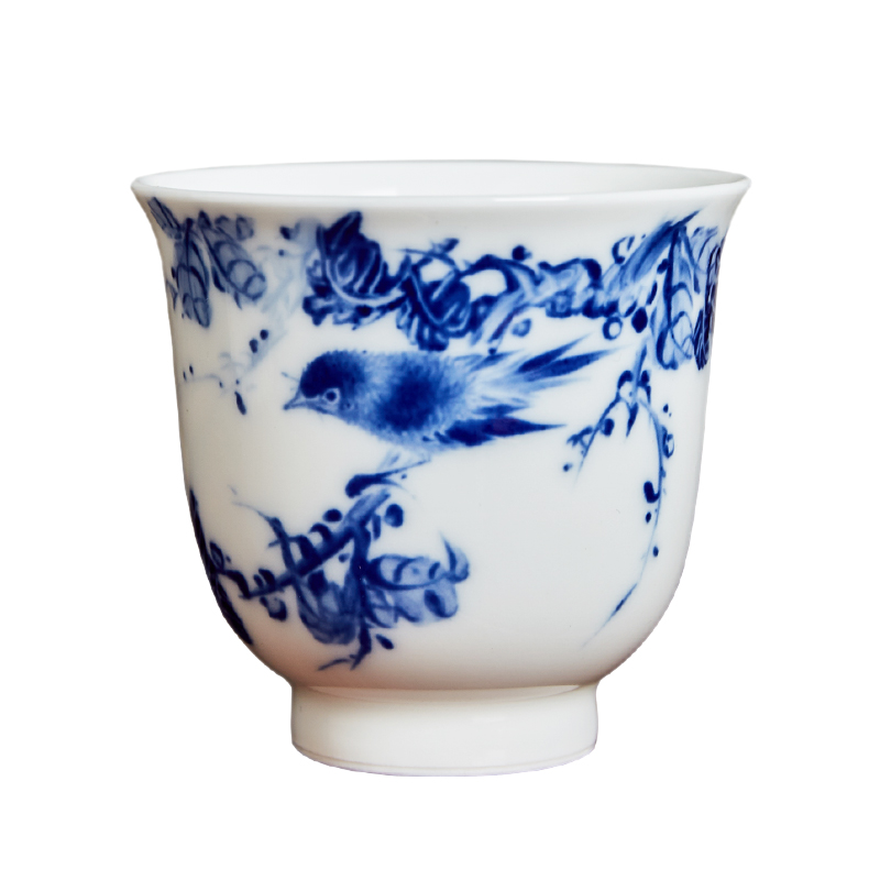 Shot incarnate the hand - made porcelain painting of flowers and small jingdezhen ceramic cups kung fu tea master sample tea cup cup personal single CPU