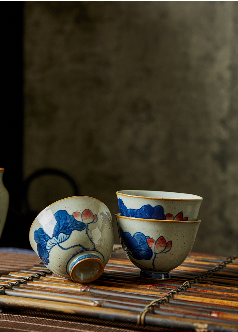 Shot incarnate the hand - made porcelain cups of jingdezhen ceramic kung fu tea set sample tea cup personal single master cup tea cups