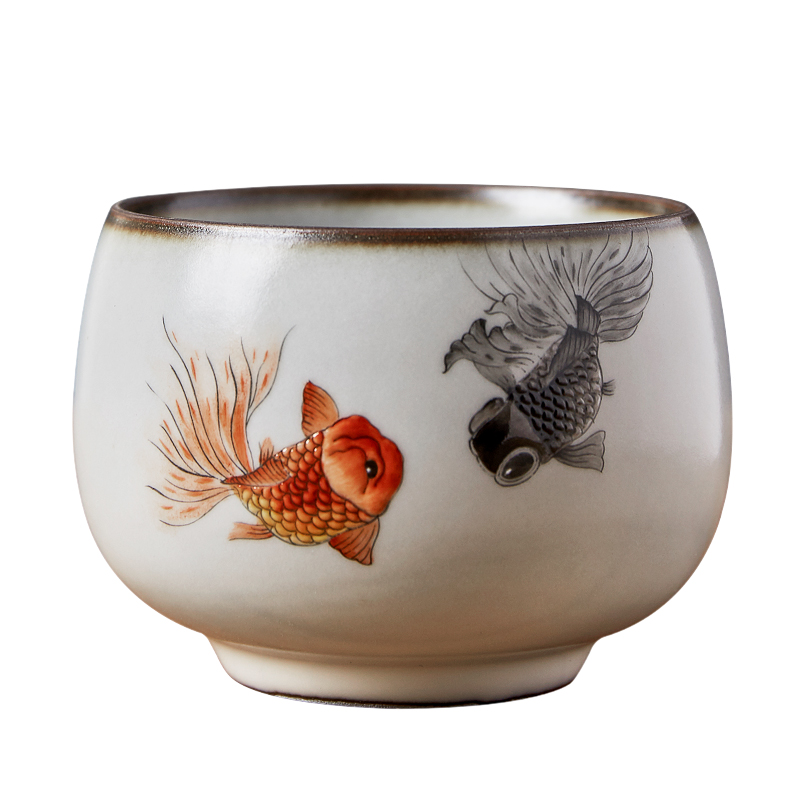 Shot incarnate the jingdezhen ceramic your up hand - made teacup kung fu tea set sample tea cup cup single CPU slicing can be a master
