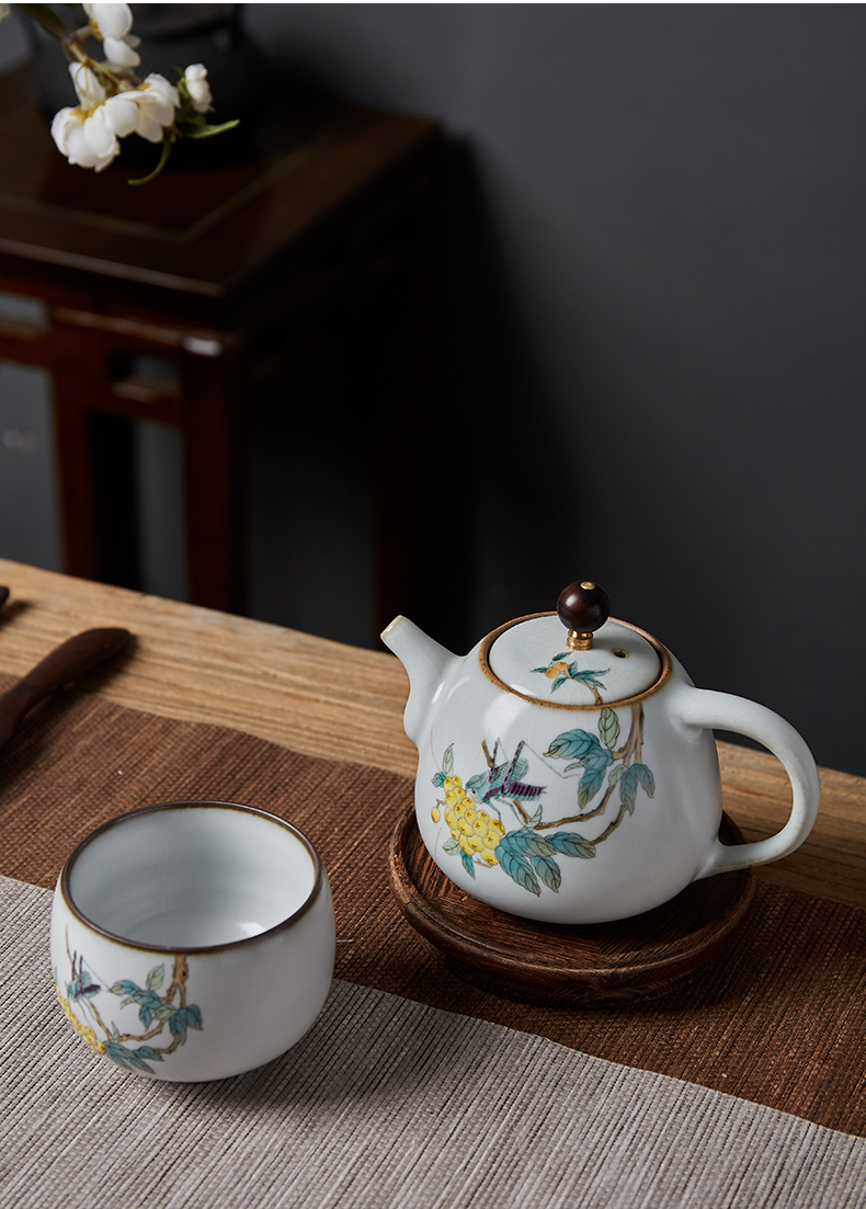 Shot incarnate your up hand - made crickets loquat kung fu tea pot of jingdezhen ceramics home filtration teapot single pot