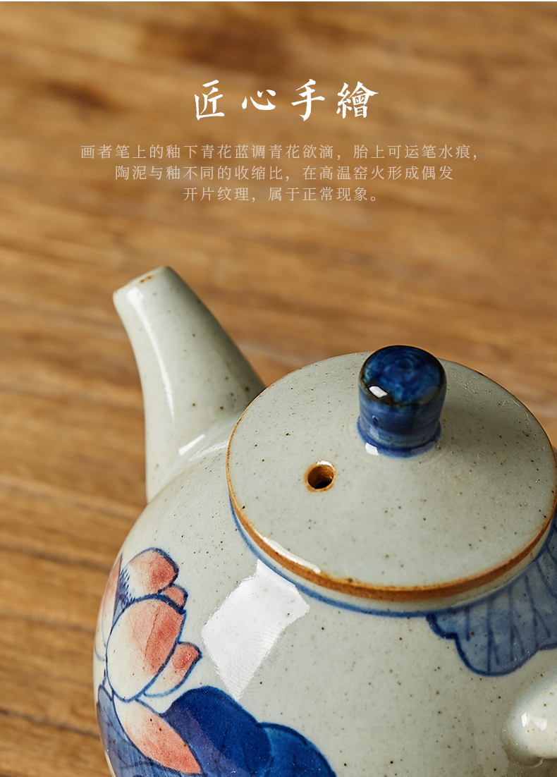 Shot incarnate the hand - made porcelain little teapot jingdezhen ceramic kung fu tea set household dipper filter teapot single pot