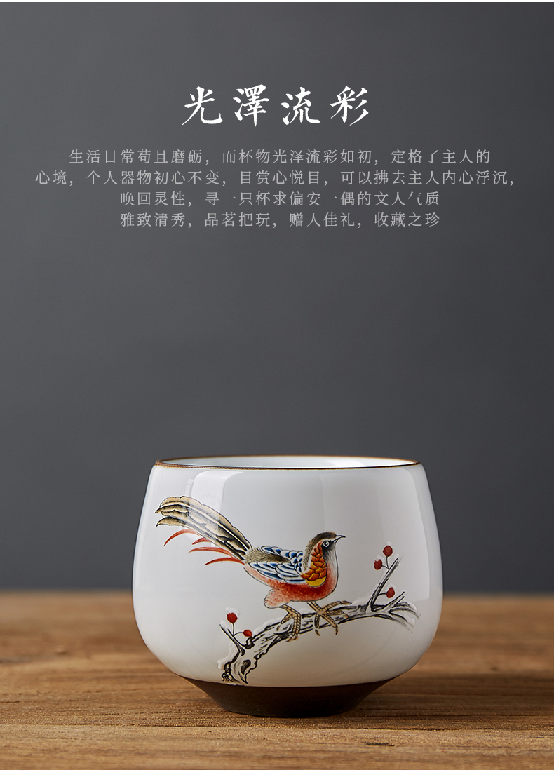 Shot incarnate all hand the up master cup single CPU jingdezhen ceramic hand - made kung fu tea set personal cup sample tea cup