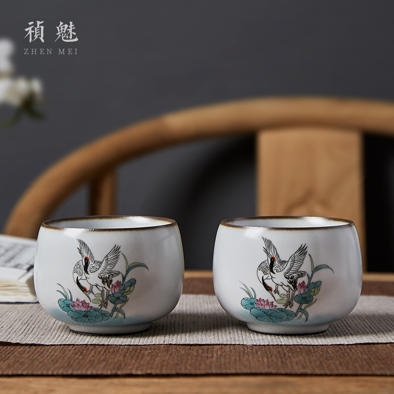 Shot incarnate your up hand - made open piece of kung fu tea master of jingdezhen ceramic tea set sample tea cup cup personal single CPU