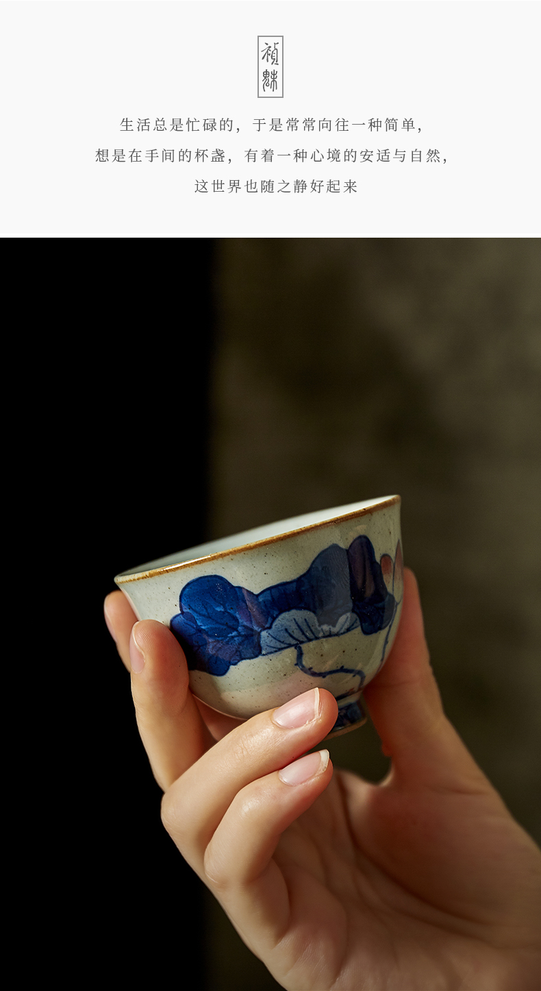 Shot incarnate the hand - made porcelain cups of jingdezhen ceramic kung fu tea set sample tea cup personal single master cup tea cups