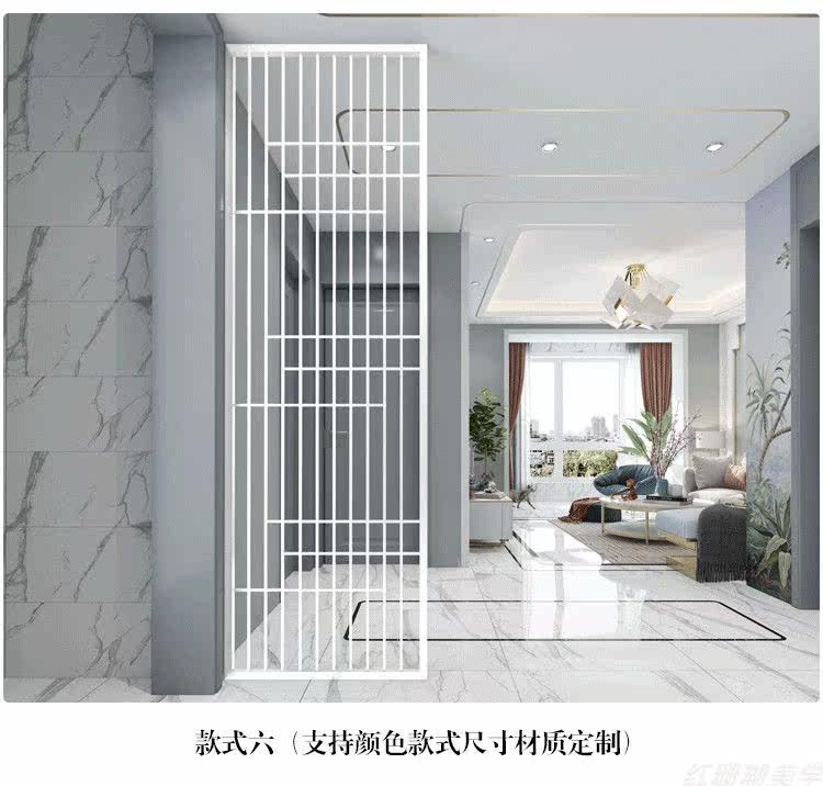 无锡金属屏风隔断客厅进门不锈钢拉丝金属轻奢现代玄关