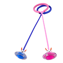 Jump Ball children trampoline toy Gleaming Trekking Trembling set foot ring luminous swivel lap single foot throwback jumping ball