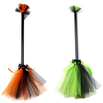 Halloween costume party witch sweep of Harry Potter magic broom witch office culture and atmosphere arrangement