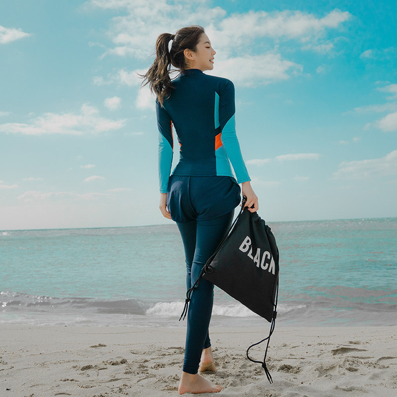 One-Piece Long Sleeve Printed Quick-Drying Black Wetsuit Jellyfish Suit