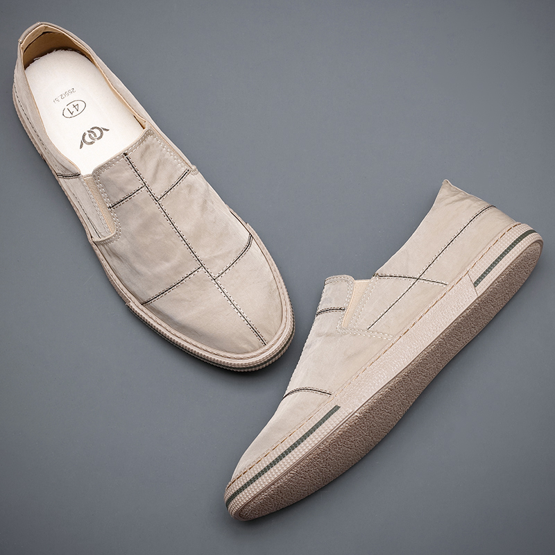 Canvas Shoes Men's Shoes 2022 New Summer Breathable Thin style Casual Shoes Men Old Beijing Cloth Shoes A foot pedal