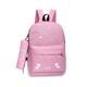 New túi nữ sinh hồng cô gái dễ thương trái tim vải schoolbag 2-4-6 ba phần năm người đàn ông và phụ nữ lớp