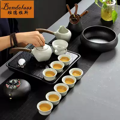 Banderas Ru porcelain Kung Fu tea set set open piece household can raise teapot teacup simple set of gift boxes