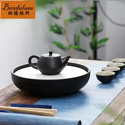 Banderas coarse pottery tea tray home simple set exquisite office guest kung fu tea set Portable