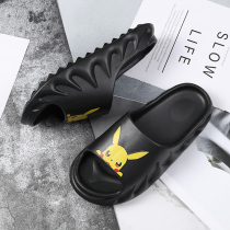 Slippers men wear 2021 new summer fashion personality trend Pikachu sandals beach thick bottom non-slip outdoor