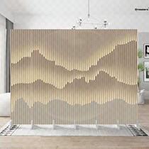 Stainless steel water curtain wall flowing water landscape partition screen background wall custom Chinese style hotel entrance courtyard shadow manufacturer