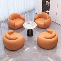 Hotel sales office single sofa chair reception negotiation modern simple leisure office reception sofa table and chair combination