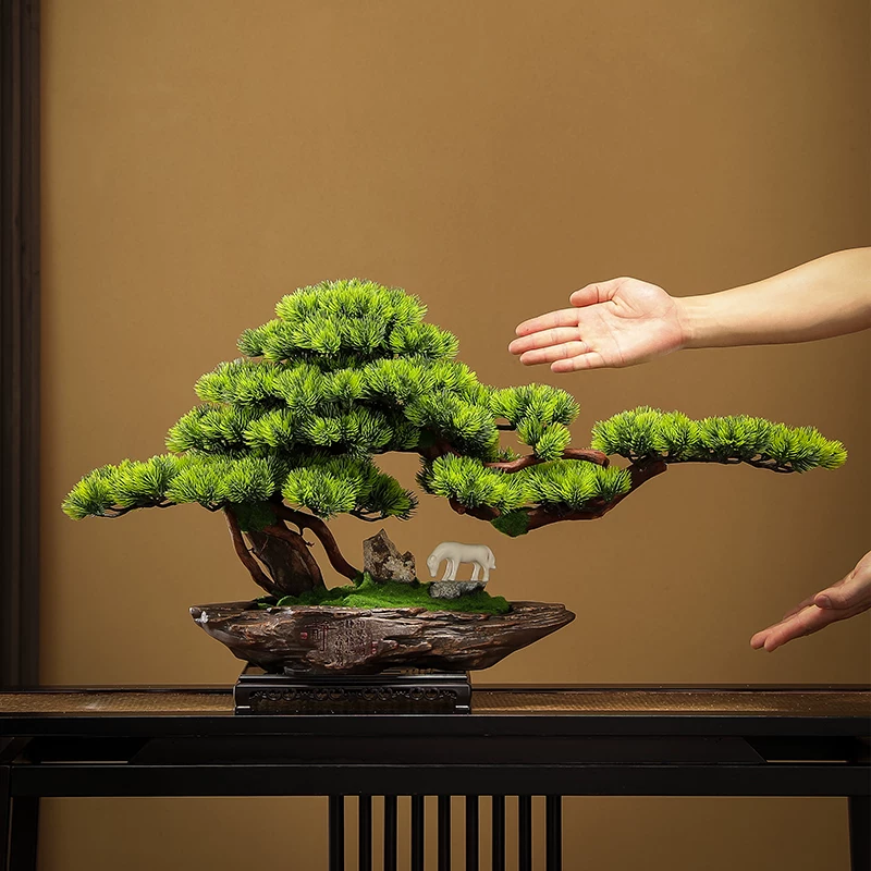 Симуляционная зелёная растение bonsai посаженный горшком домохозяйство веранда офис настольное украшение приветствовать бедный ландшафт