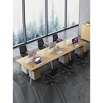 Staff desk staff computer table and chair combination simple modern office furniture 2 6 Four 4 people screen work space