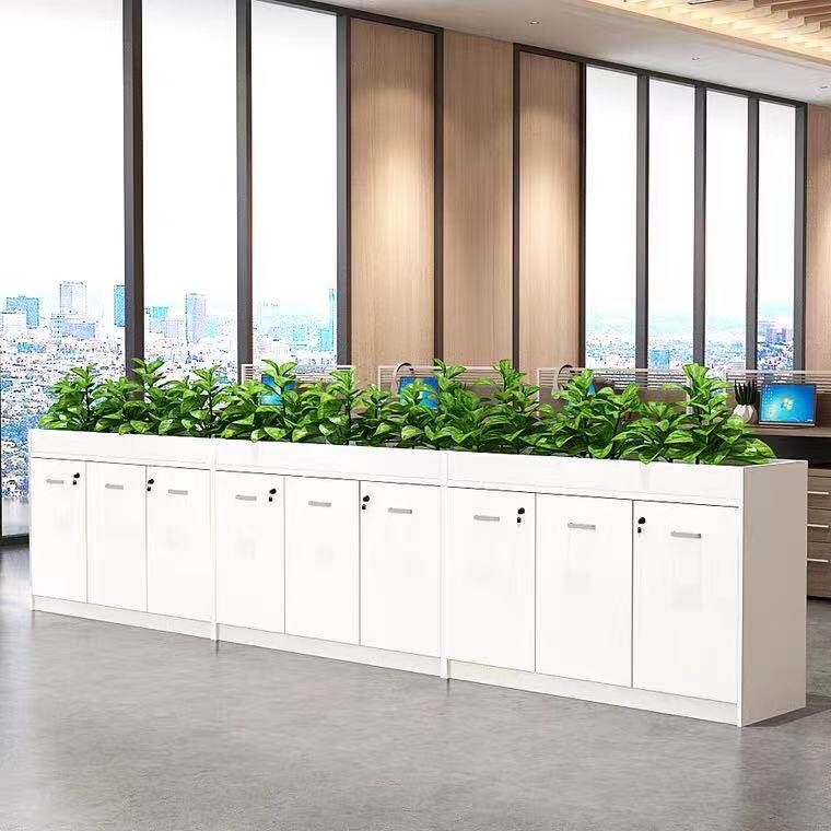 Cabinet Short-cabinet Wooden Partition Flower Tank Cabinet Office Accommodating Cabinet Staff Information Cabinet File Cabinet Office Cabinet