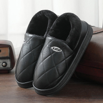 Winter cotton slippers mens bag with home household indoor and outdoor wear warm non-slip soft thick bottom couple cotton slippers mens winter