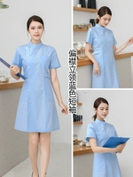 Полирование на синем коротком рукаве