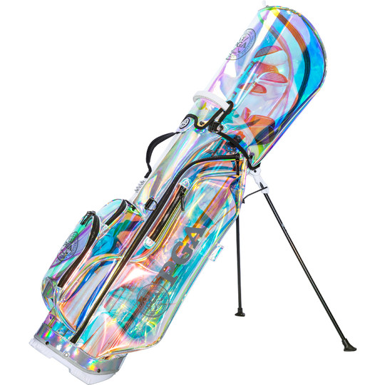 美国PGA 高尔夫炫彩支架包 女士球包 透明七彩TPU 轻量便携 防水