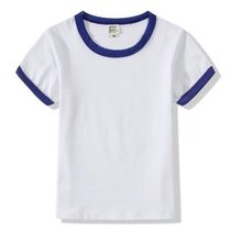 Pure white t-shirt male and female loose pure cotton round collar short sleeve blank cultural shirt custom class dress DIY hand-painted advertising shirt